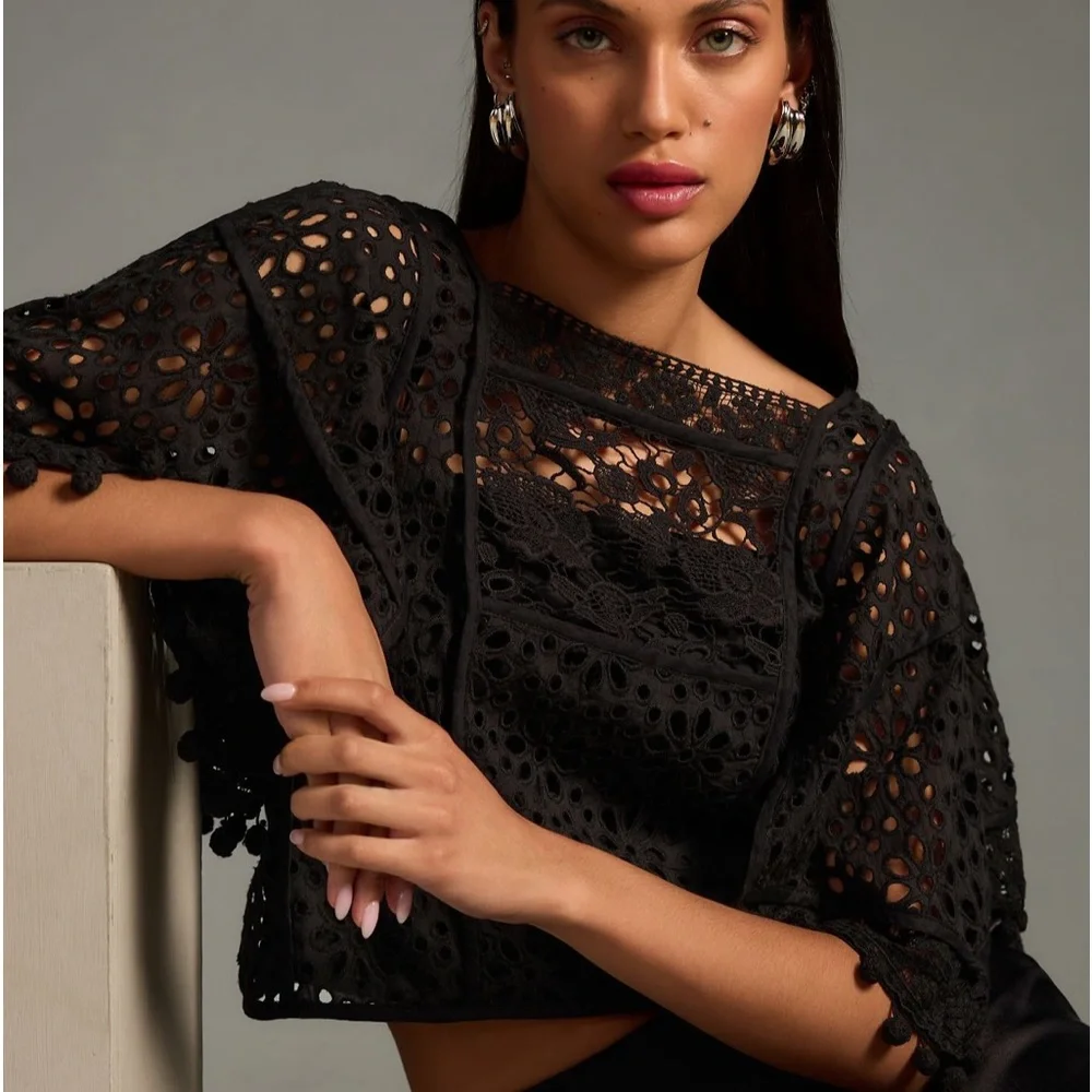 Victorian Cutwork Blouse NWT M